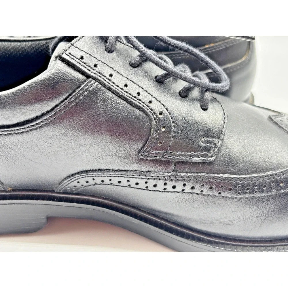 Nunn Bush Men's Black Leather Wingtip Oxford Dress Shoes Brogue Lace Up Size 11